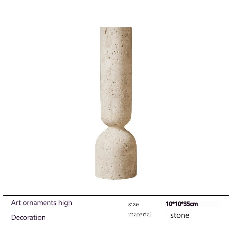 Any Size Custom Modern Marble Sculpture Vase Handcrafted Unique Stone Art Decor Luxury Home Living Room Shelf Office Desk Premiu