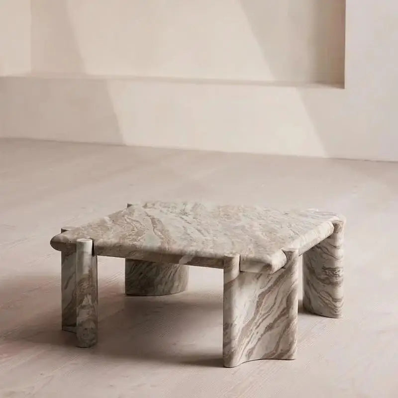 Any Size Custom Modern Minimalist Marble Coffee Table Creative Luxury Natural Stone Heat Scratch Resistant Artisan Customizable