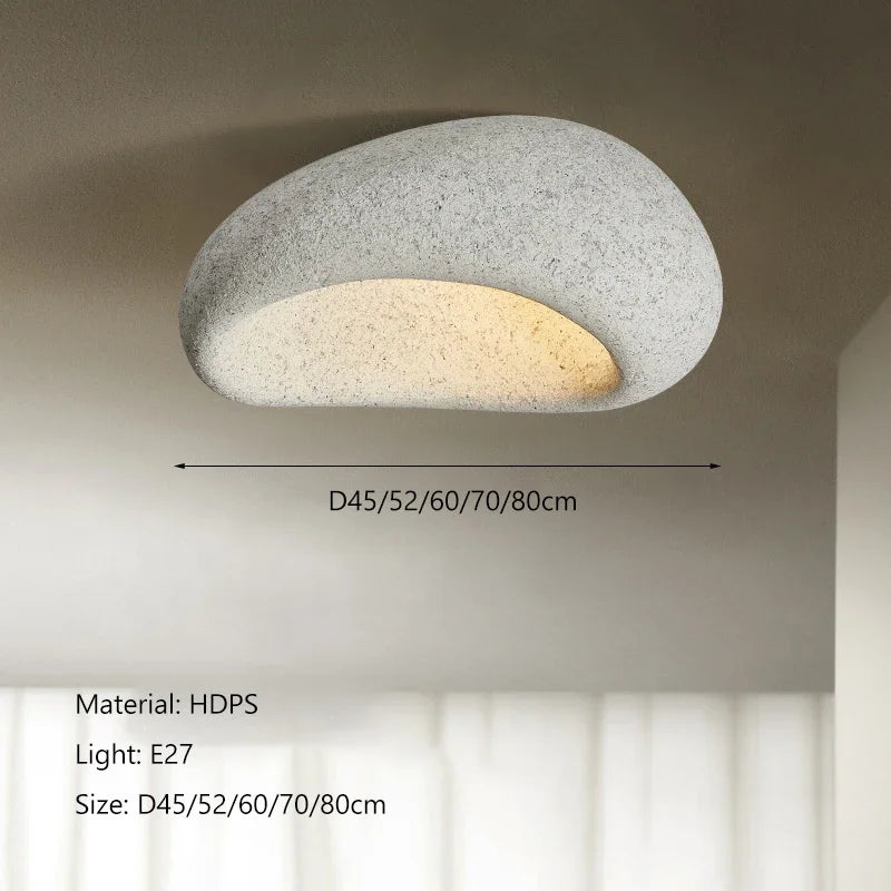 Nordic Minimalist Wabi Sabi Cream Wind Led Ceiling Lamps Chandelier Lustre Living Dining Room Home Decor Bedroom Lights Fixture