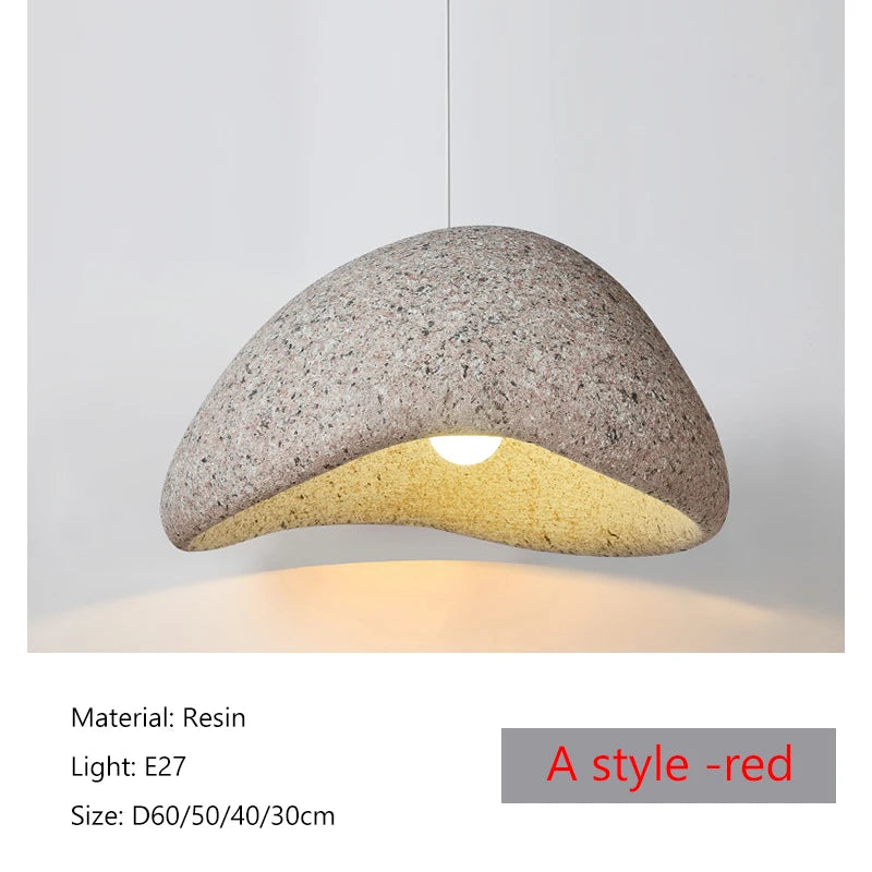 2026 New Model Wabi Sabi Pendant Lamp Living Room Dining Table Bedroom LED Ceiling Chandelier Light Home Decor E27 Hanging Lamp
