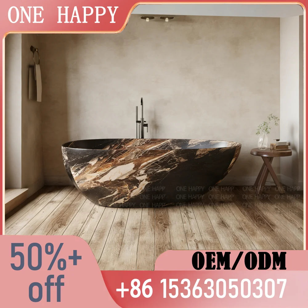 Any Size Custom Italian Luxury Egg Shaped Bathtub Freestanding Soaking Tub Villa Bathroom Spa Whirlpool Tub Modern Luxury Design