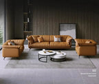 Modern Minimalist Living Room Leather Sofa  Apartment Furniture Set Combination Wtih Customzied Color
