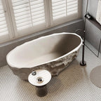 Any Size Custom Zen Inspired Stone Look Bathtub Compact One Piece Freestanding Tub Mansion Bathroom Heat Retaining Easy Clean Bo
