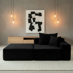 67 Inch Chaise Lounge Chair Indoor Oversized Upholstered Corduroy Sofa Bed Deep Seat Sleeper Couch Customized
