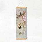 Chinese Style Ink Art Poster Bird Flowers Wall Art Canvas Painting Home Decor Pictures Living Room Poster with Hanging Frame