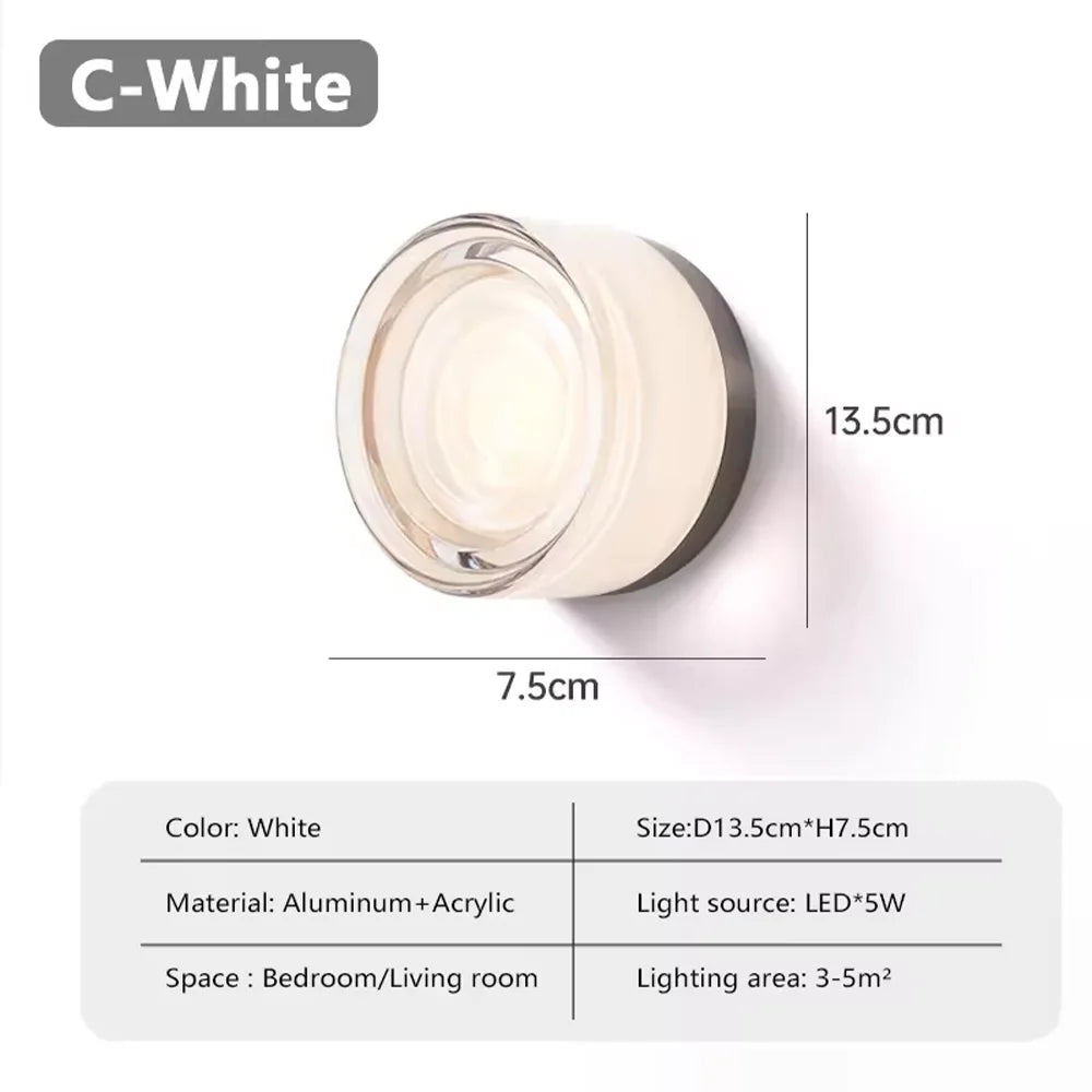 Nordic LED Wall Lamp Jelly Design Decorative Wall Lamp Corridor Study Restaurant Home Decoration Creative Lighting Fixtures