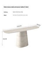 Any Size Custom Travertine Pattern Entryway Console Table Coffee Table Luxury Minimalist Living Room Side Accent Table Furniture