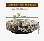 Any Size Custom Italian Minimalist Round Marble Nesting Tables Set Luxury Natural Stone Designer Villa Penthouse Living Room Fur
