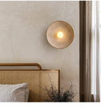 Nordic Creative Retro Round Wall Lamp Wabi-sabi Resin Sconces for Living Room Bedroom Bedside Hotel Corridor  Decor lightig