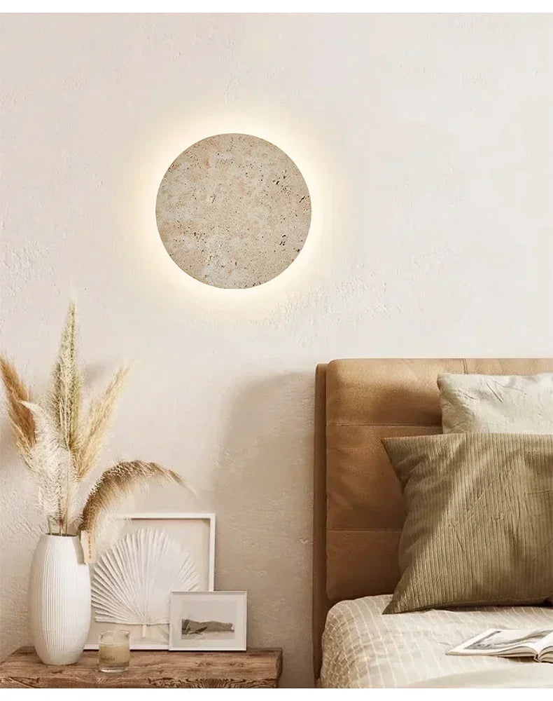 Natural Yellow Cave Stone Led Sconce Lamp Nordic Minimalist Wabi Sabi Home Decoration Living Room Bedside Corridor Wall Lights